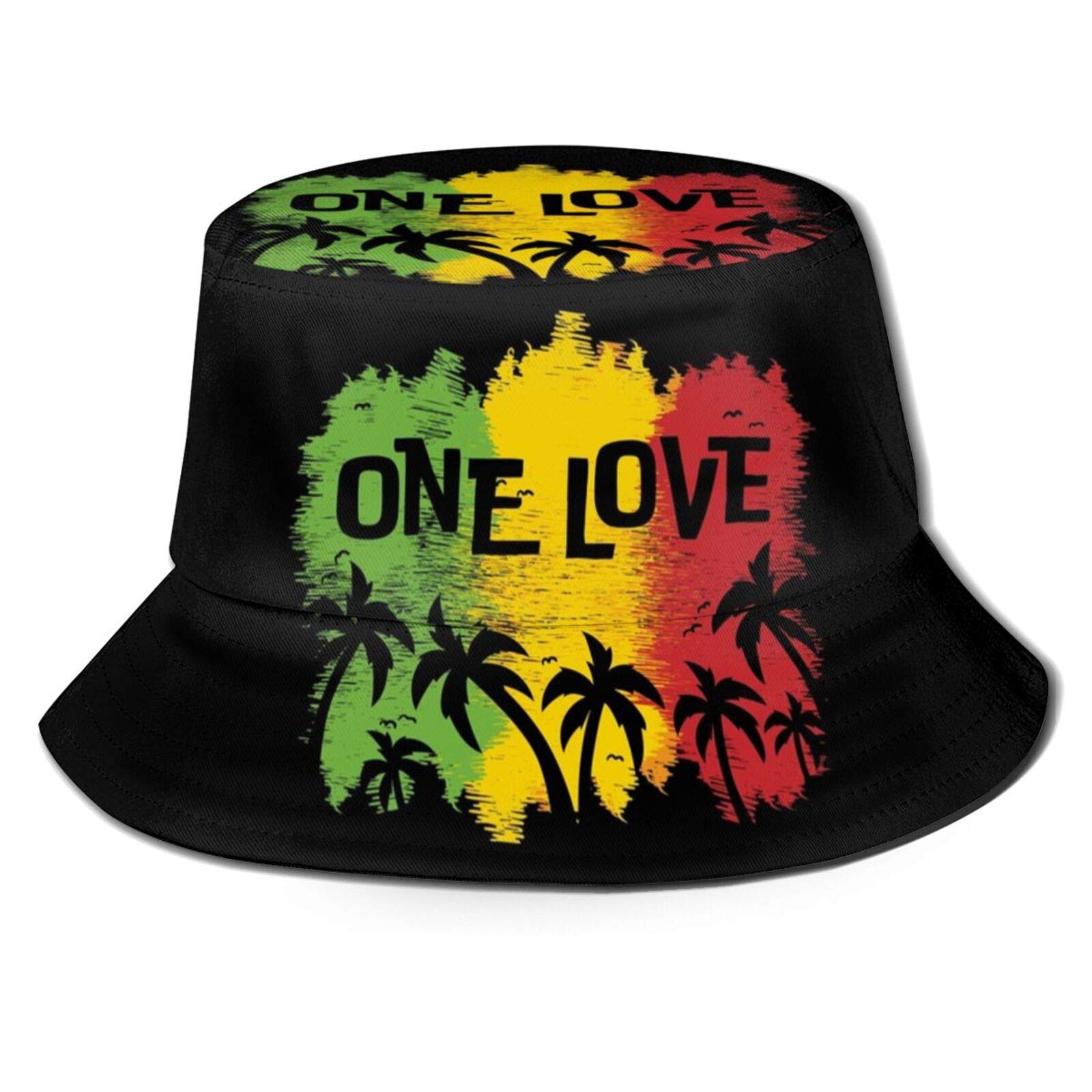 Amazon | 1 Love Music レゲエ・ラスタ ユニ バケットハット 夏 旅行